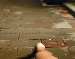 Shemale ting xuan outdoor pee and show the underwear
